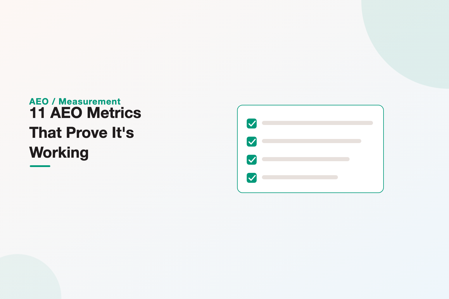 Eleven AEO metrics that prove it is working, from Unified Platforms.