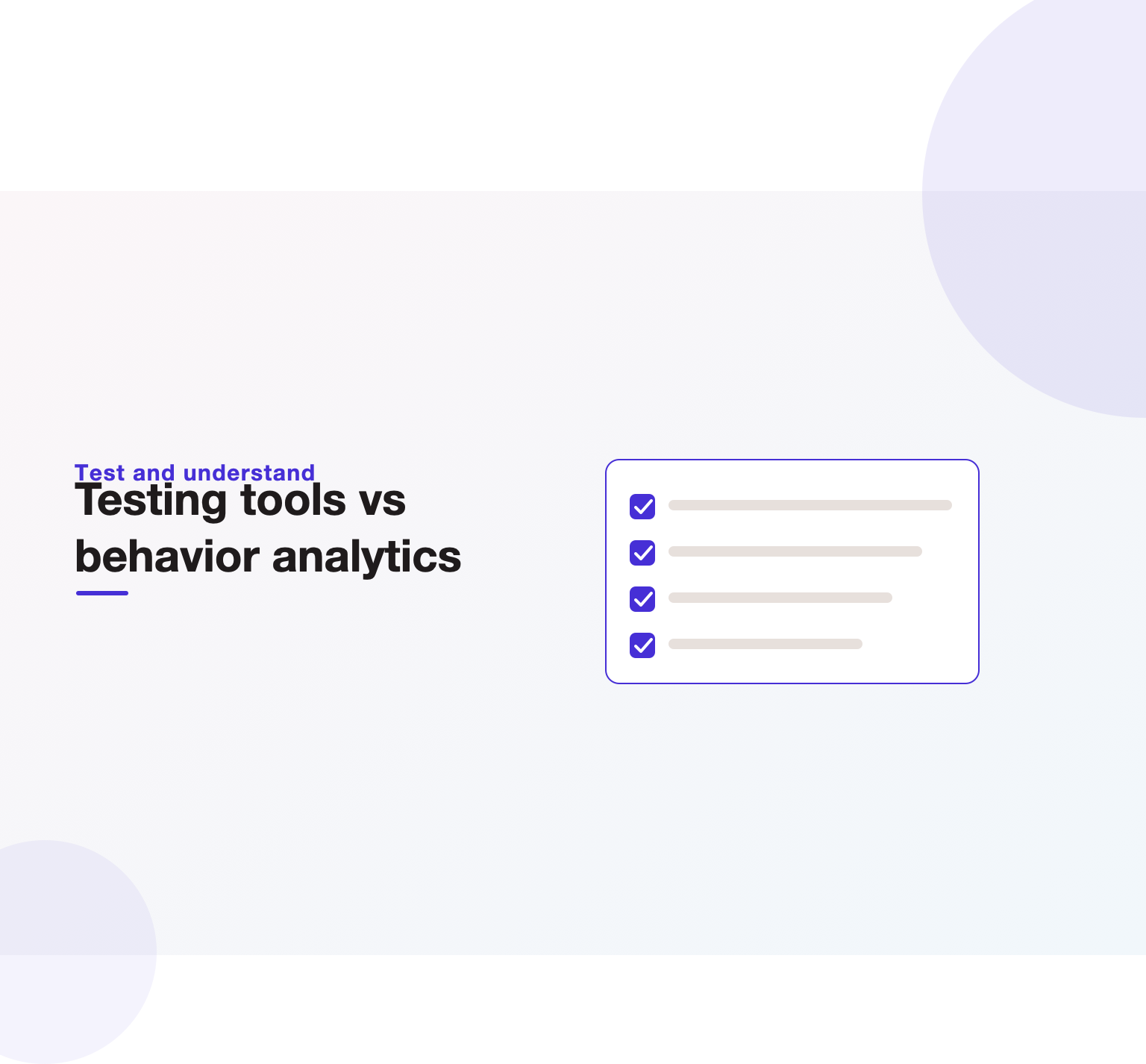 Illustration contrasting A/B testing tools with behavior-analytics tools for CRO.