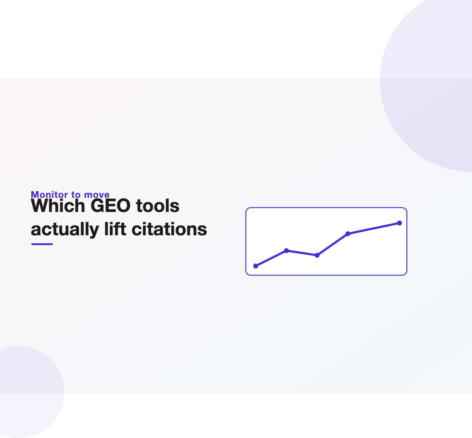 Illustration comparing GEO tools by which ones actually lift brand citations in AI answers.