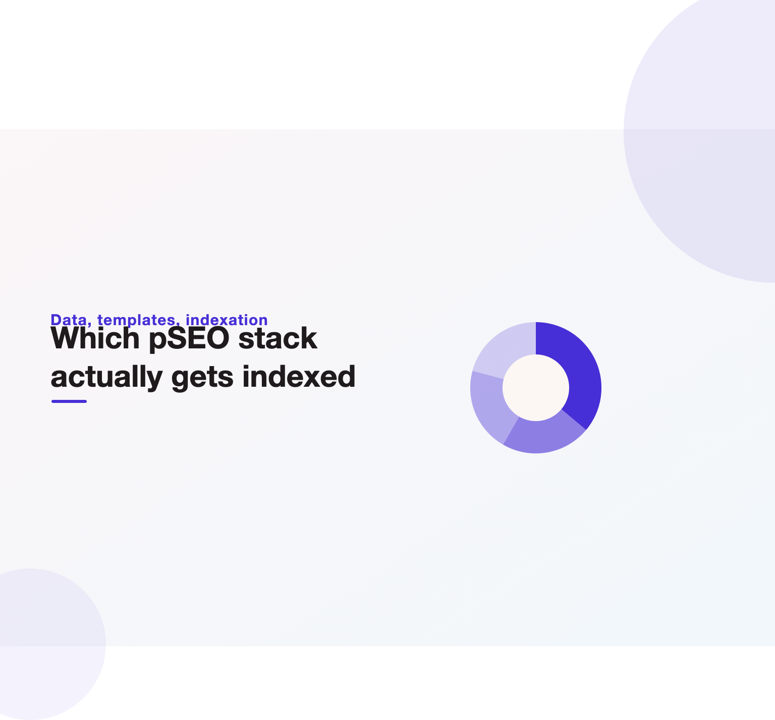Illustration comparing programmatic SEO tools by data, templates and indexation control.