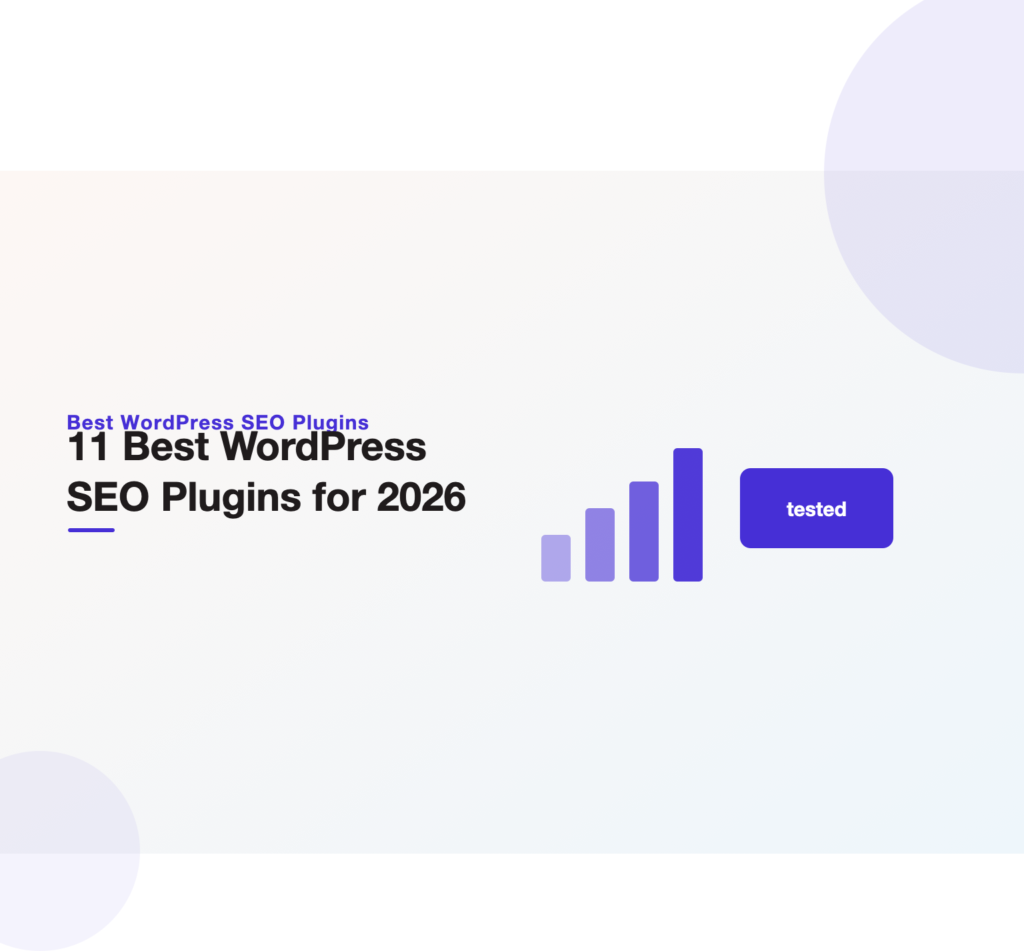 Ranked-bars illustration of the 11 best WordPress SEO plugins for 2026 from Unified Platforms.