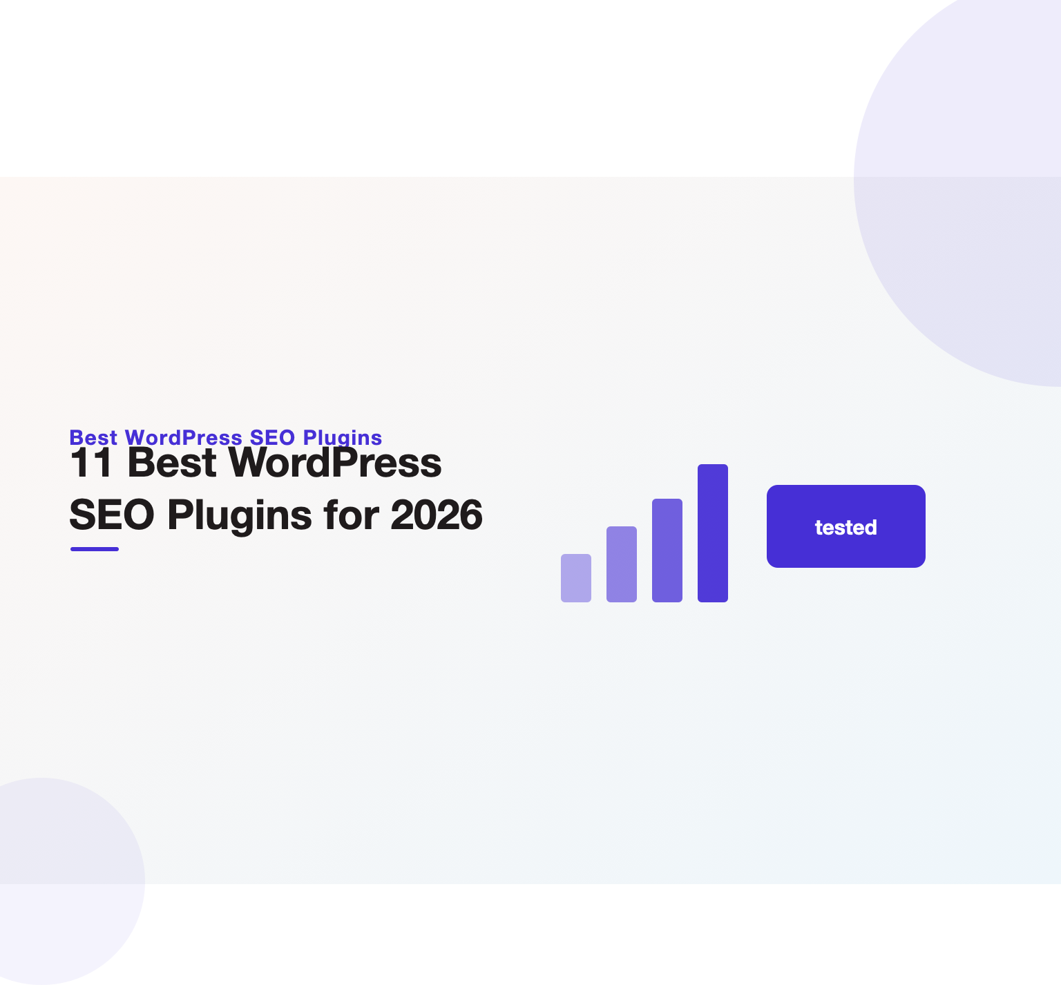 Ranked-bars illustration of the 11 best WordPress SEO plugins for 2026 from Unified Platforms.