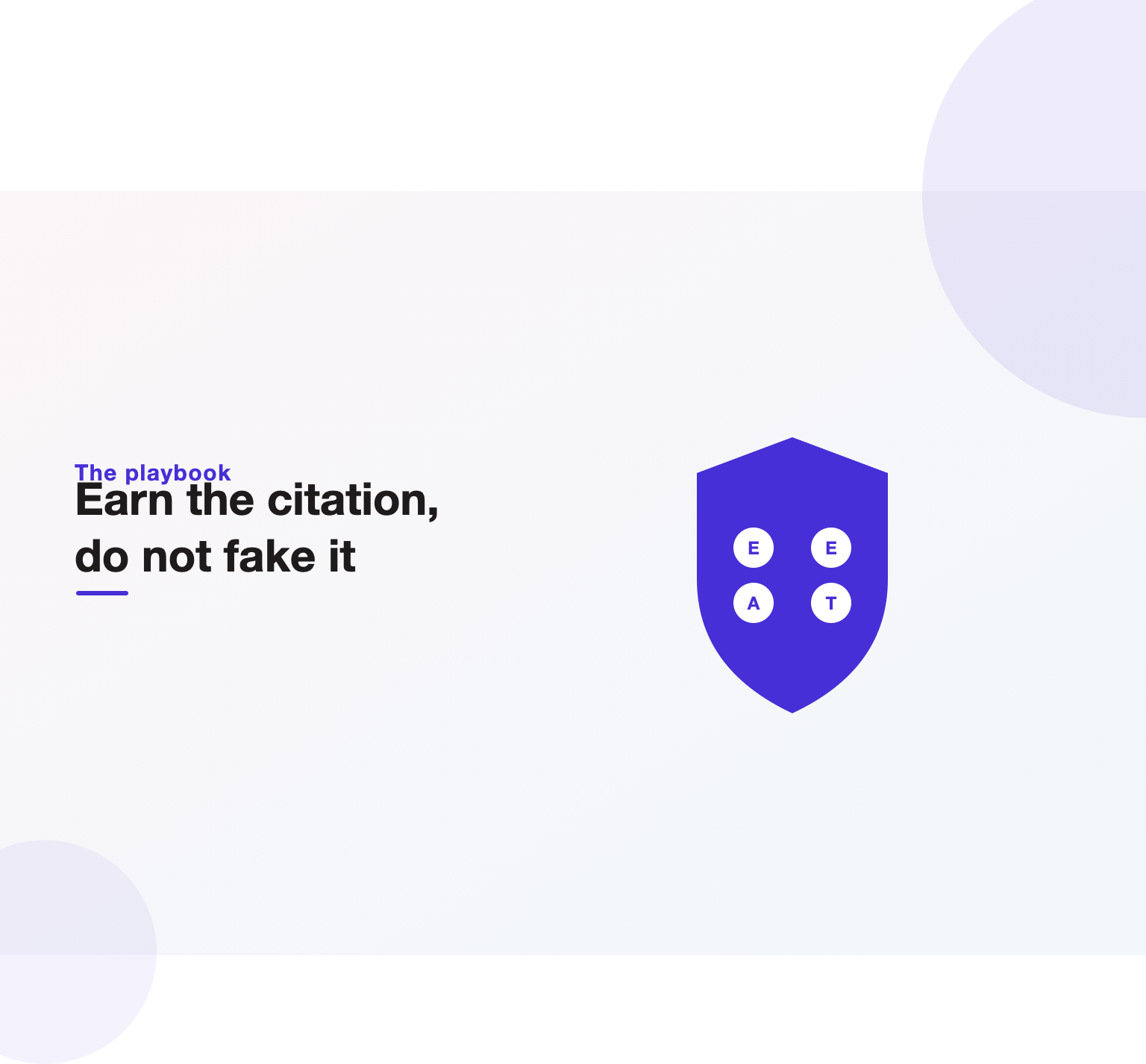 Shield illustration representing an earned, durable AI-citation strategy rather than tricks.