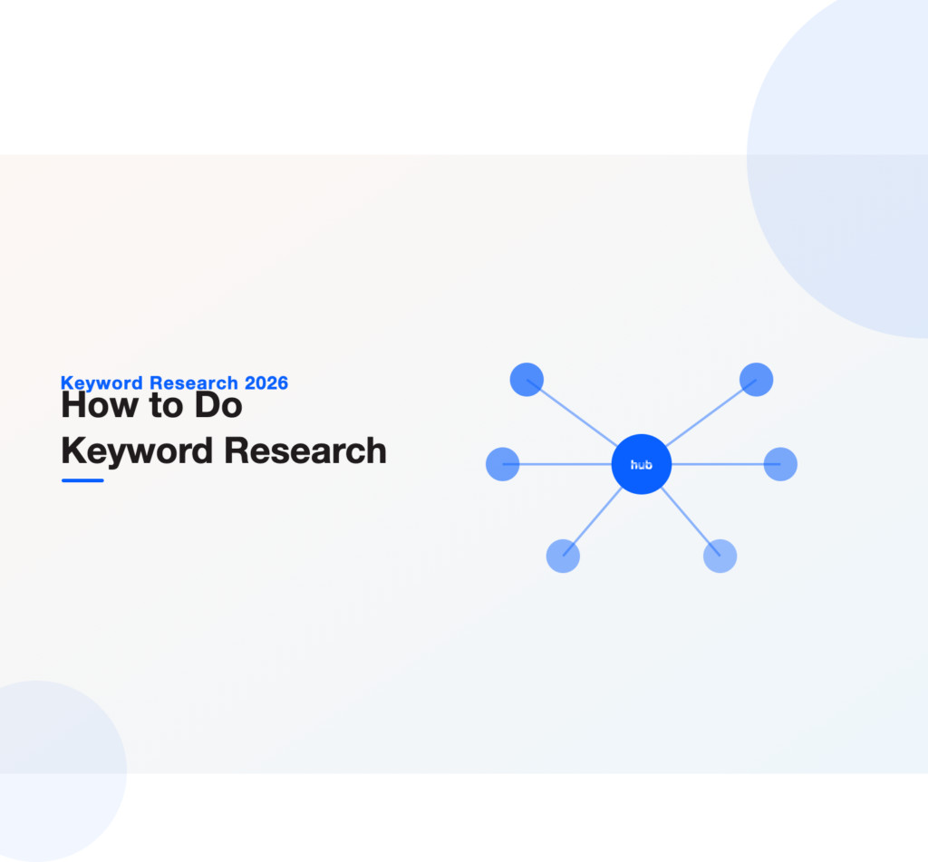 Illustration of keyword research in 2026 as reading demand signals from search, AI answers, and customer conversations, then clustering them by intent