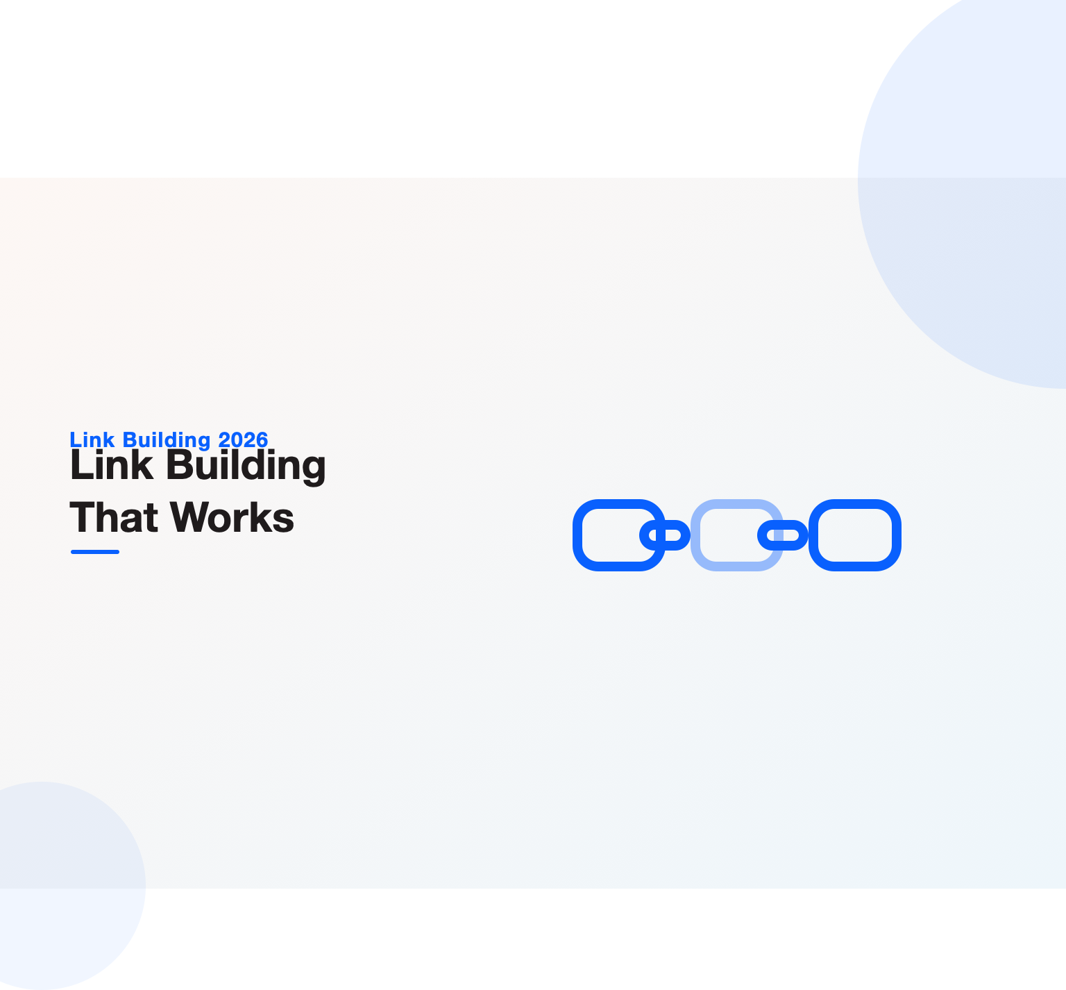 Illustration of a chain representing earned backlinks in 2026, built from original research, digital PR, and genuinely useful content rather than bought links