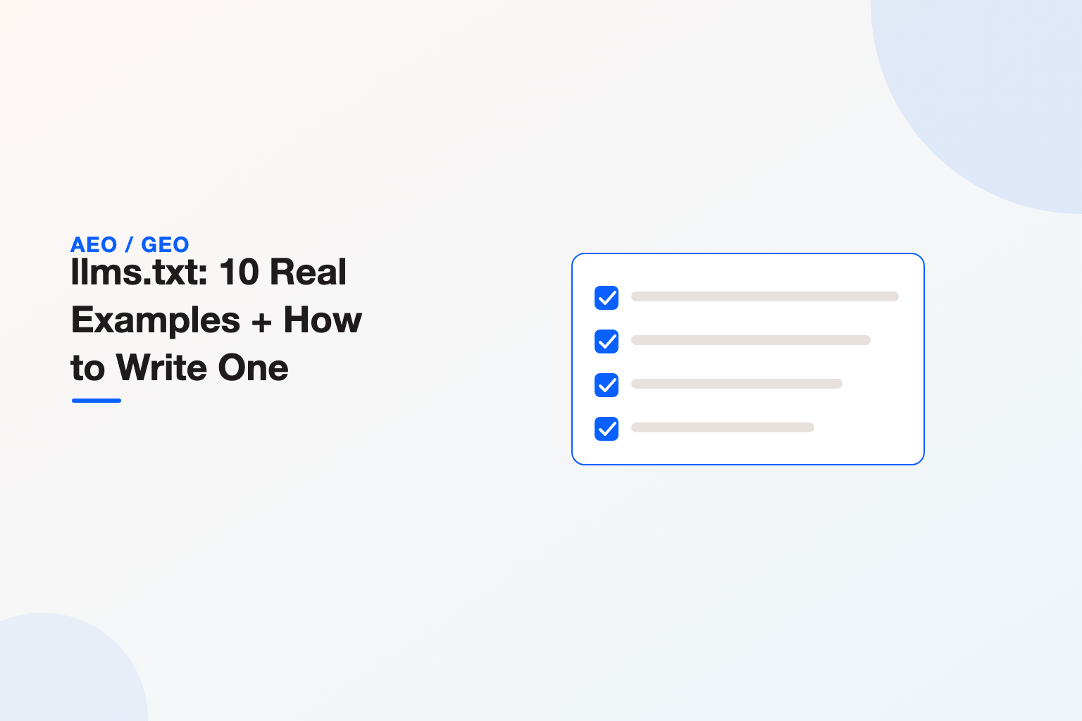 Illustration ranking 10 real llms.txt examples and how to write one, from Unified Platforms.