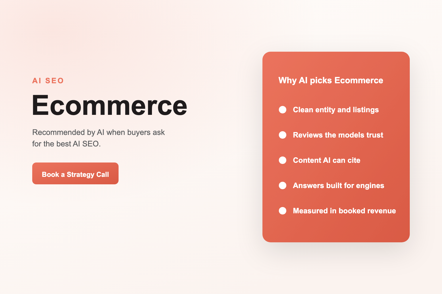 AI SEO Services for Ecommerce