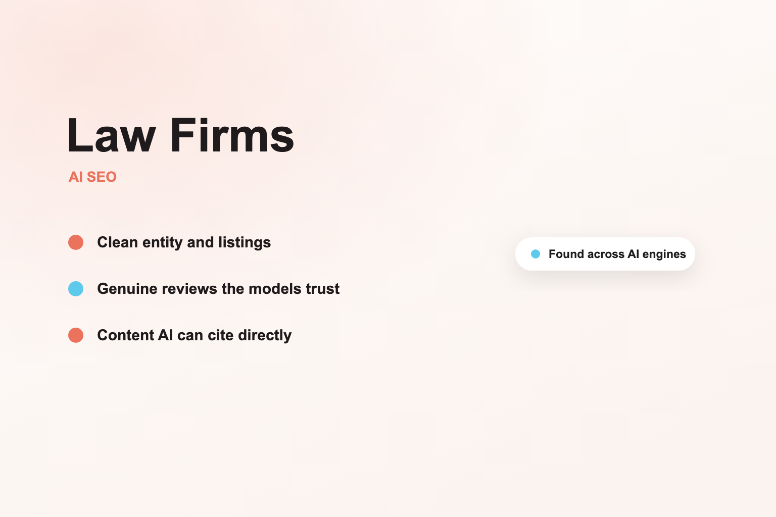 Be the firm AI recommends