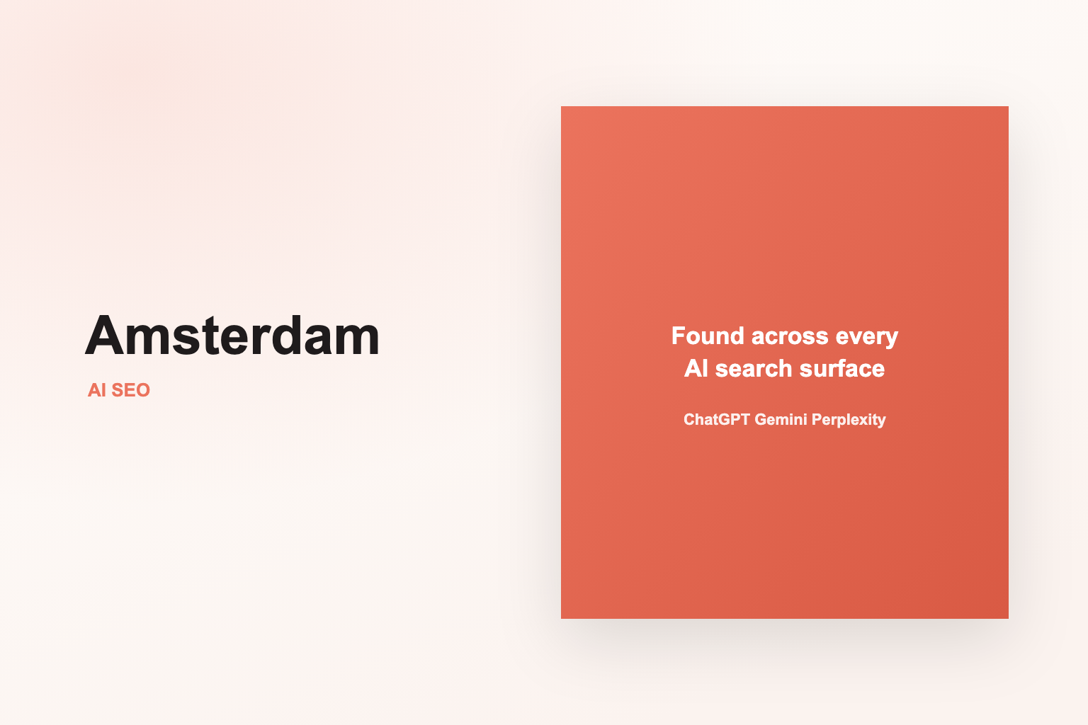 Be the Amsterdam business AI surfaces