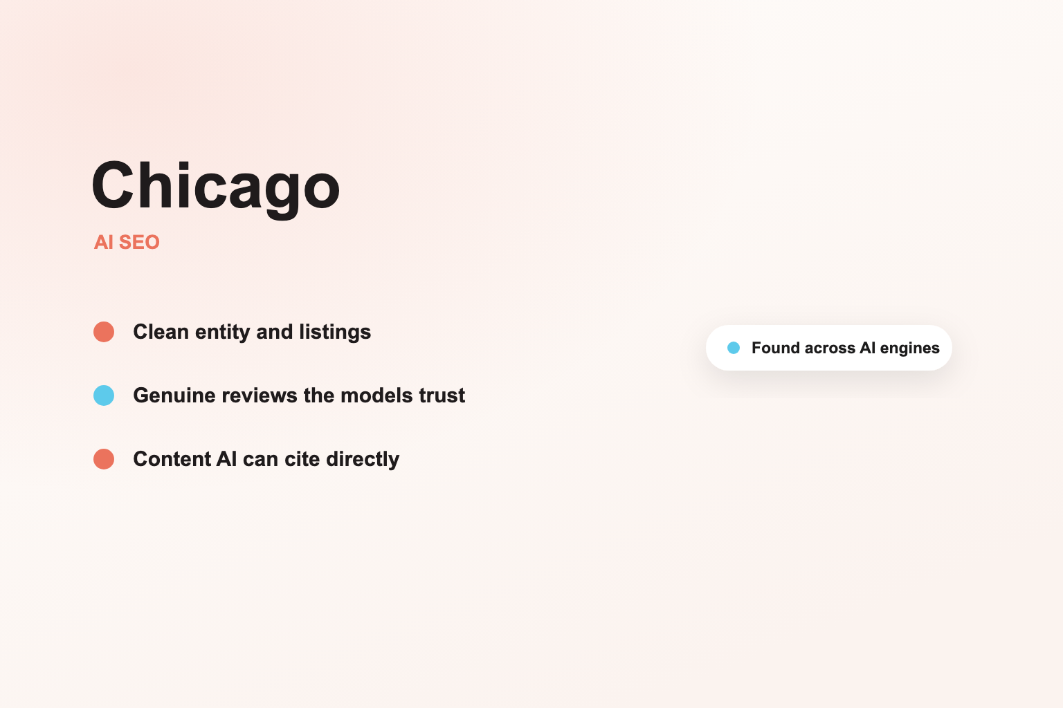 Be the Chicago business AI surfaces