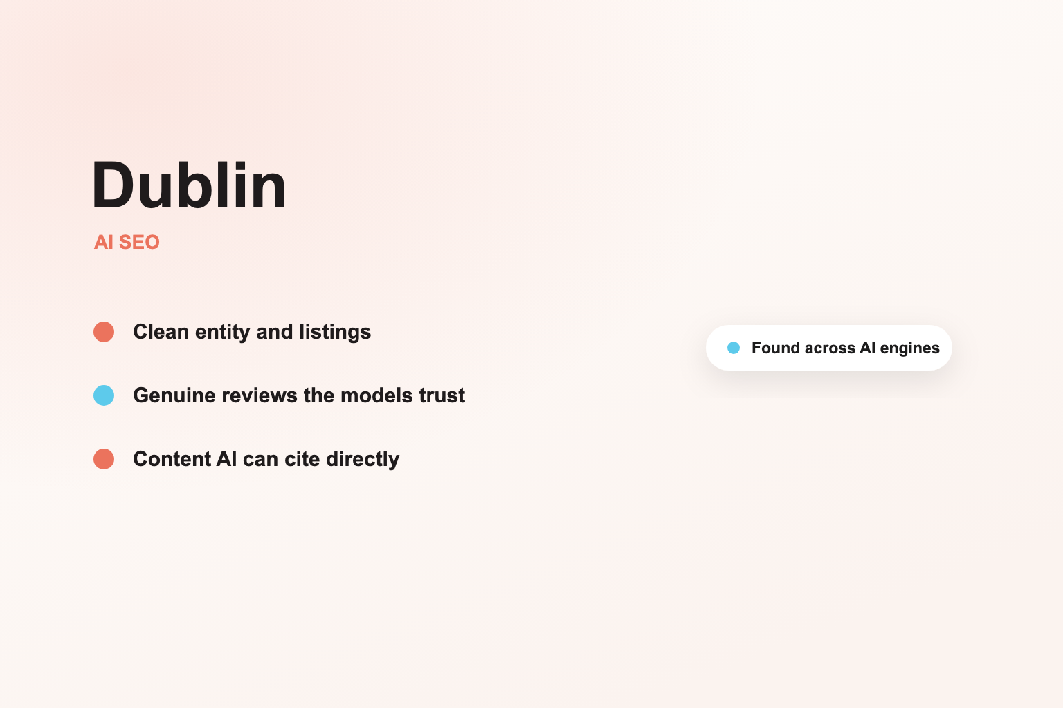 Be the Dublin business AI surfaces