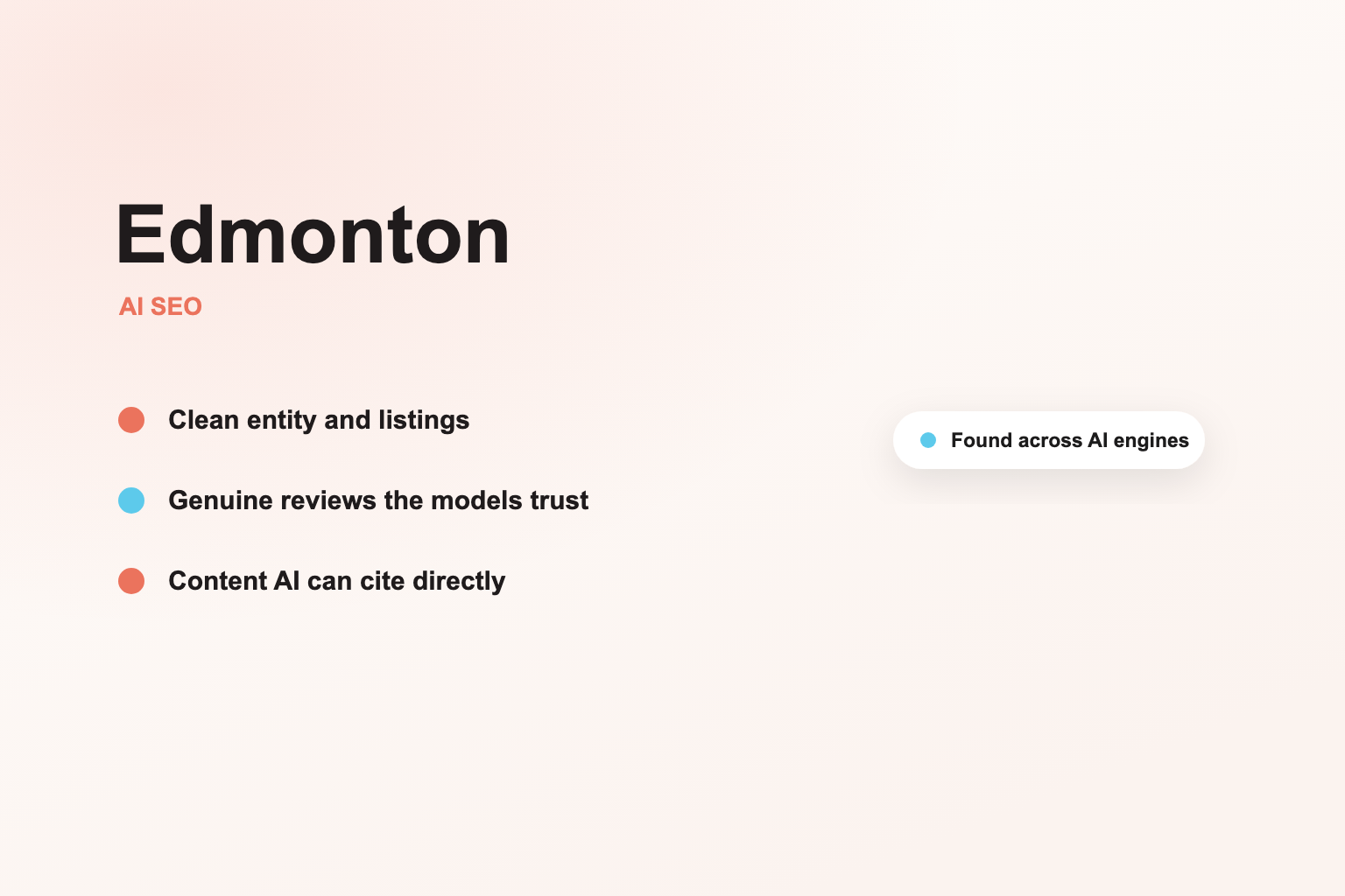 Be the Edmonton business AI surfaces