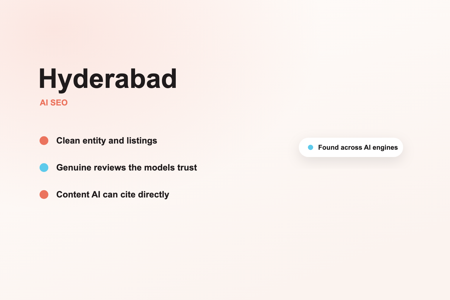 Be the Hyderabad business AI surfaces