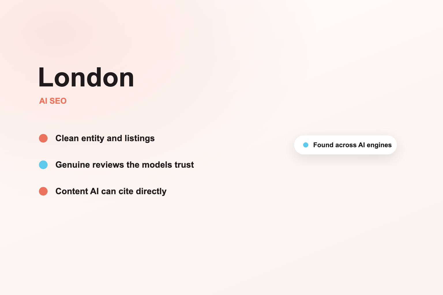 Be the London business AI surfaces