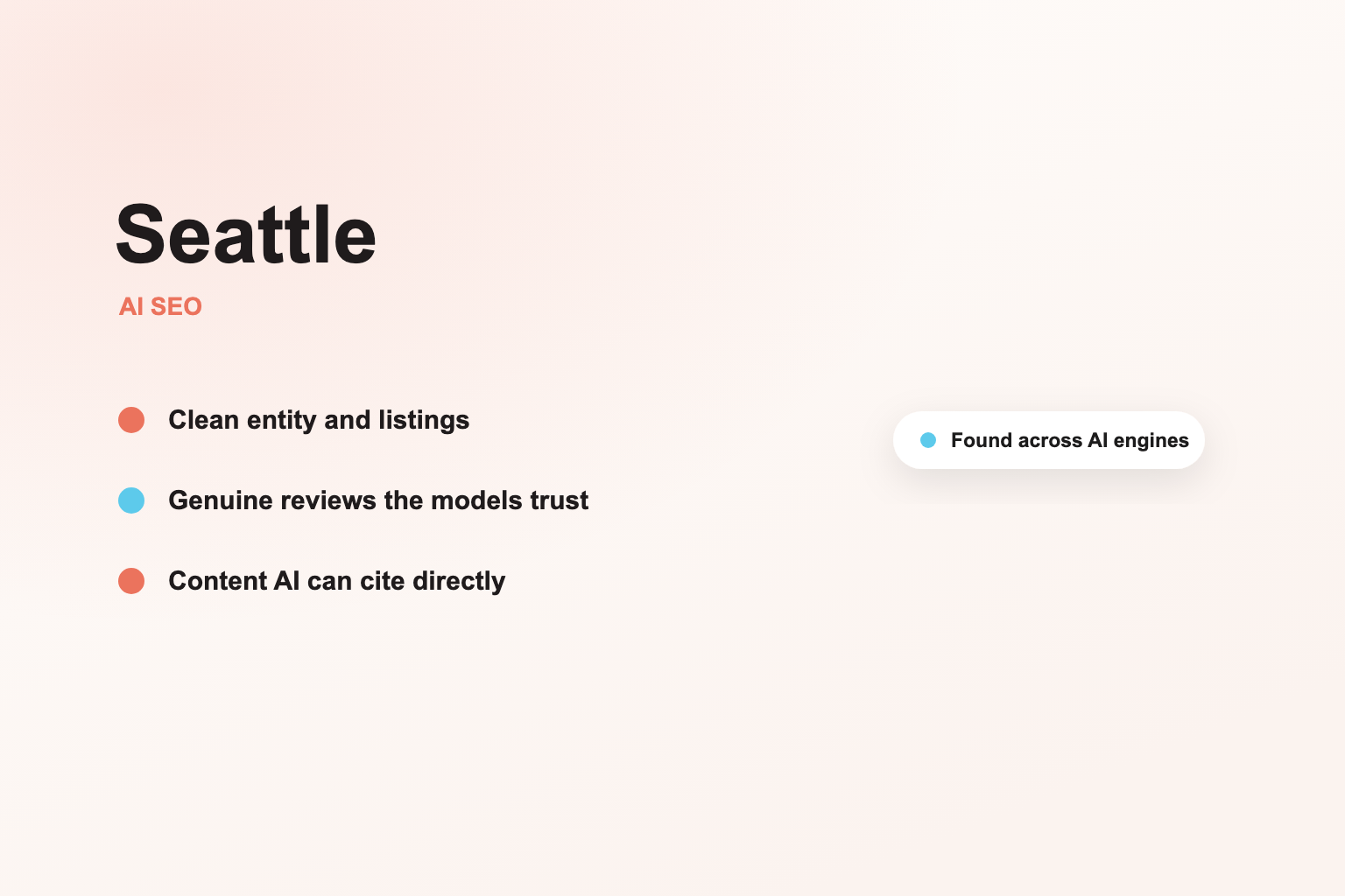 Be the Seattle business AI surfaces