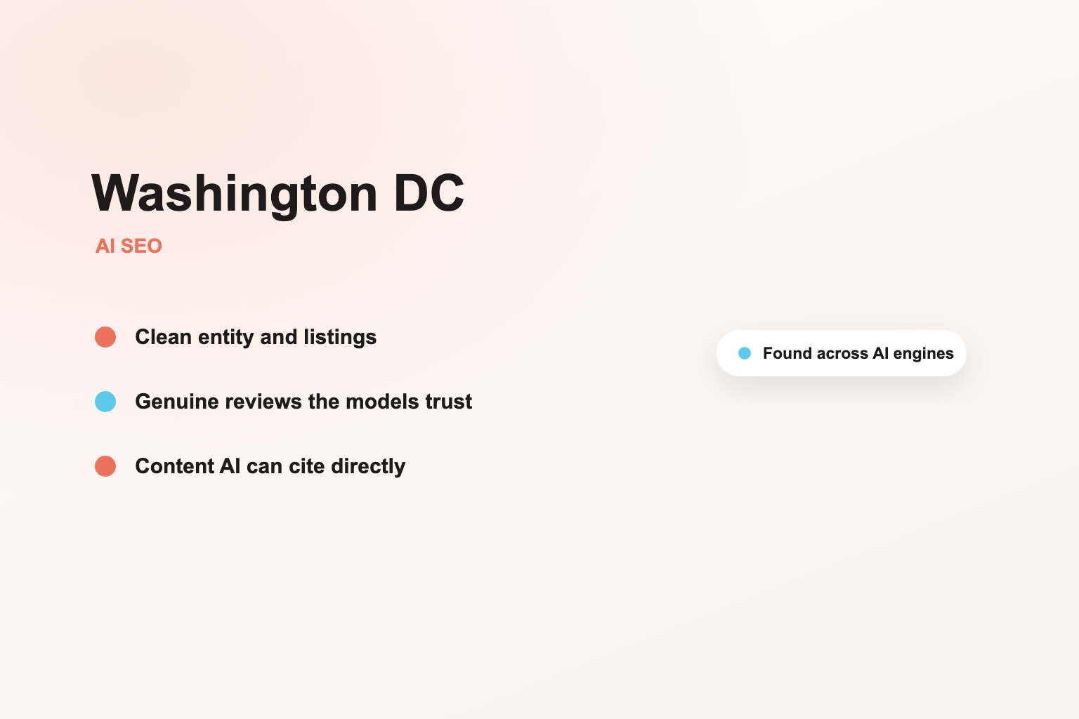 Be the Washington DC business AI surfaces