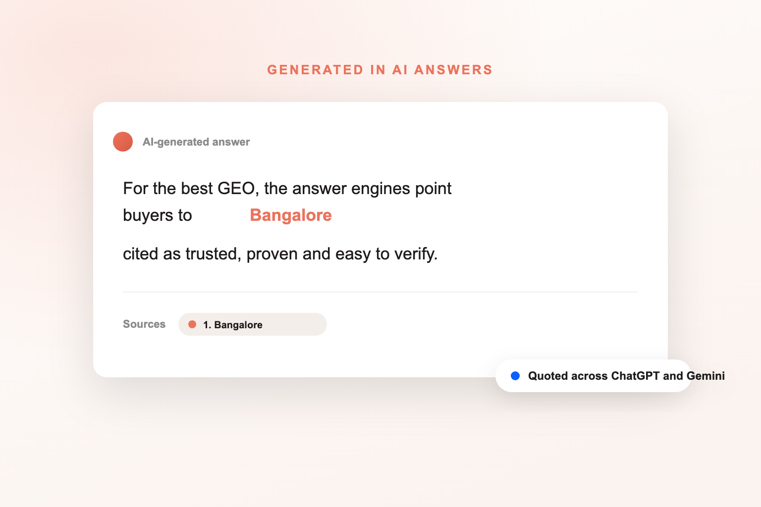 Generative Engine Optimization Services in Bangalore