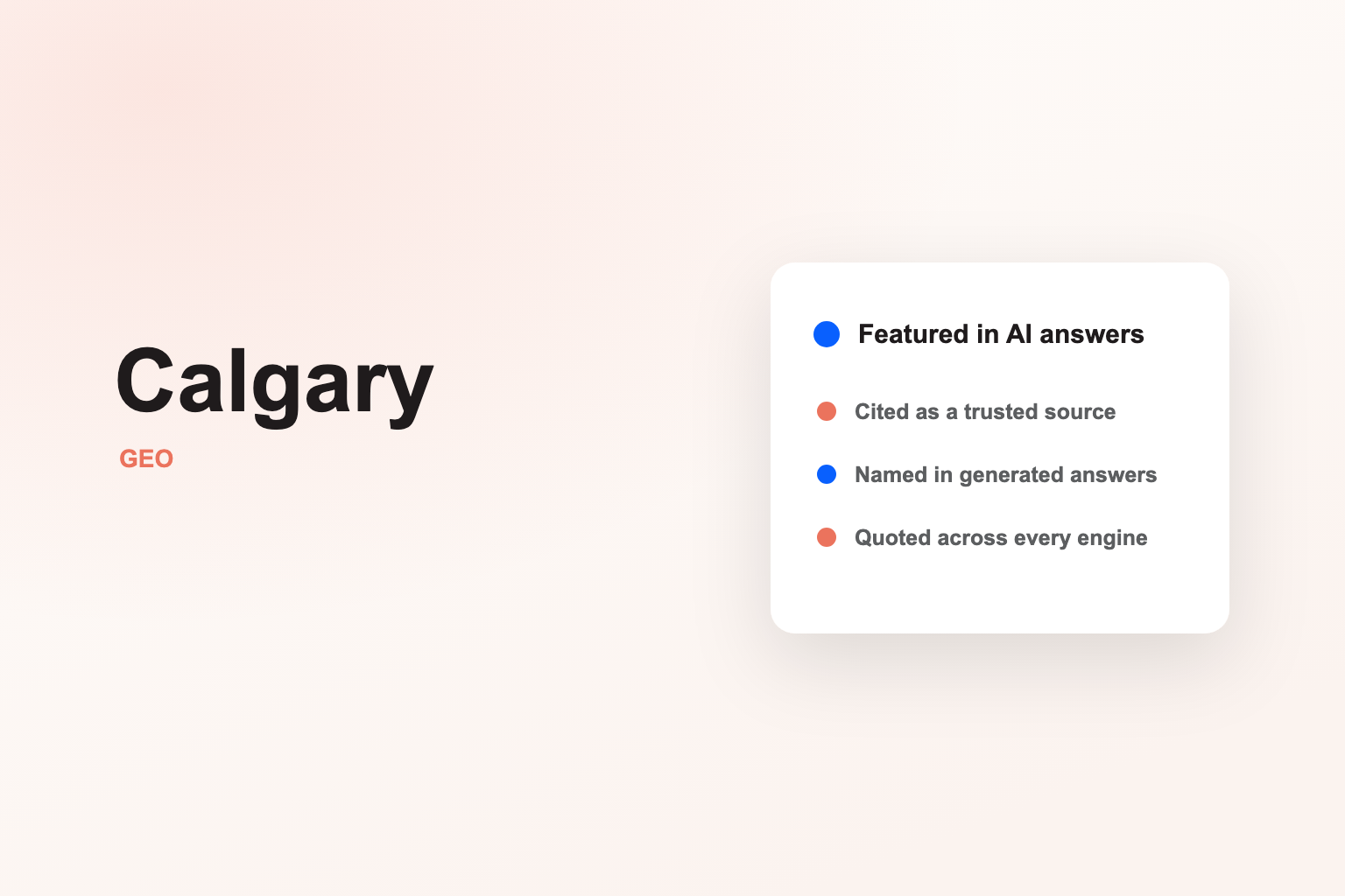 Be the Calgary business AI recommends