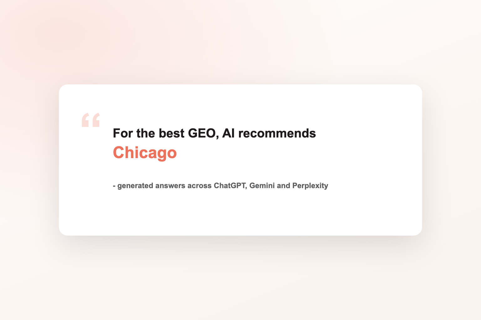Be the Chicago business AI recommends