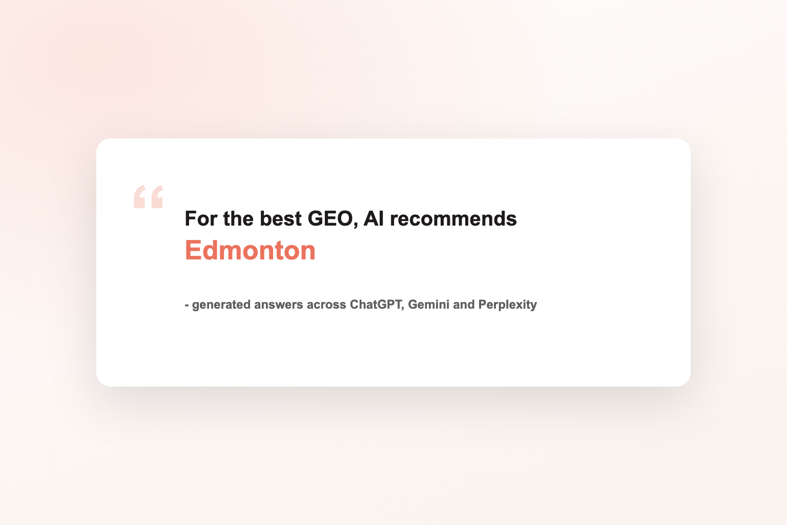 Be the Edmonton business AI recommends