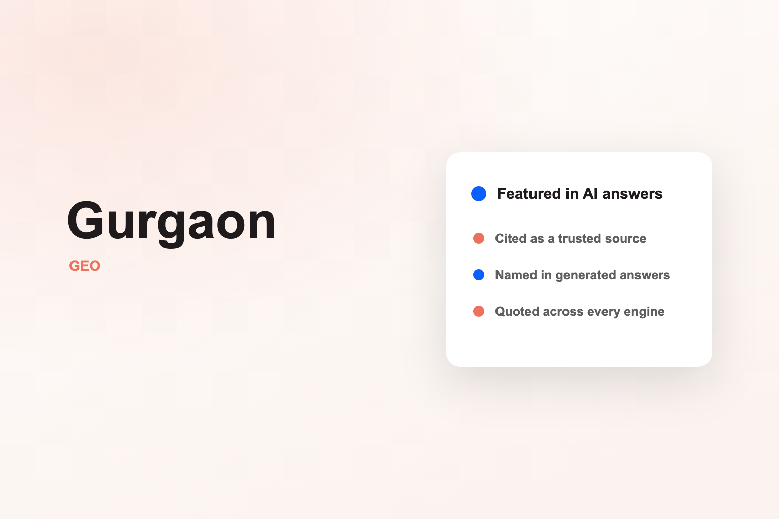 Be the Gurgaon business AI recommends