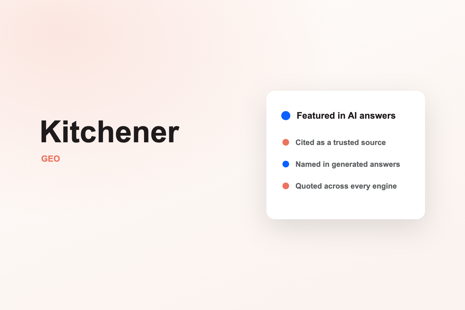 Be the Kitchener business AI recommends