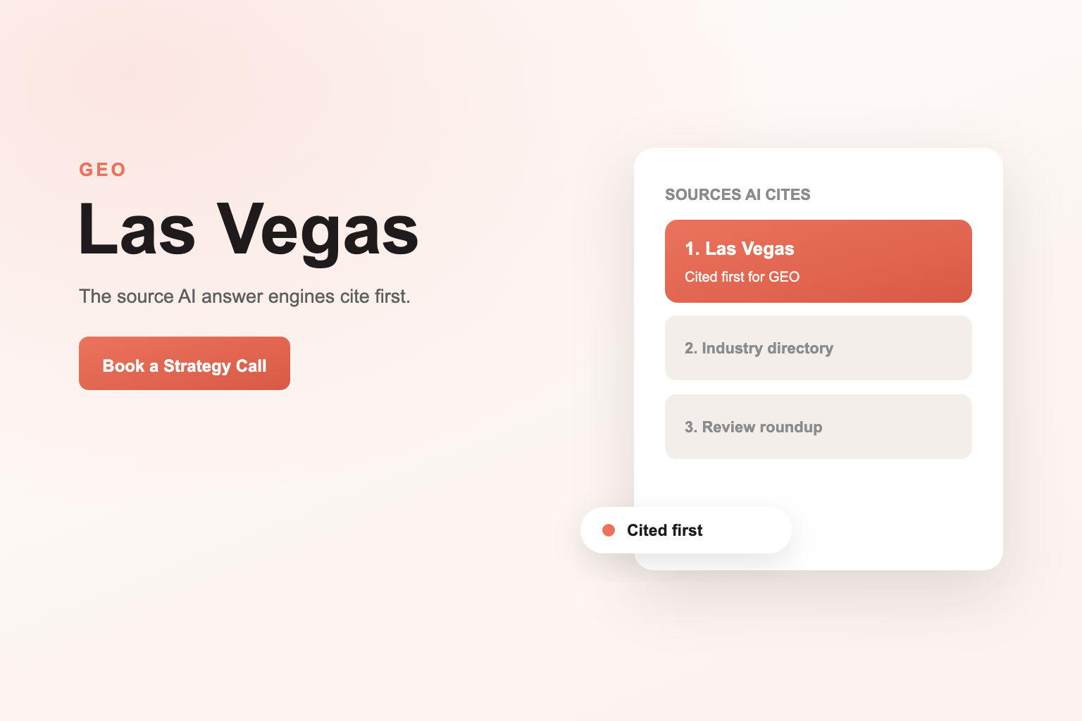Generative Engine Optimization Services in Las Vegas