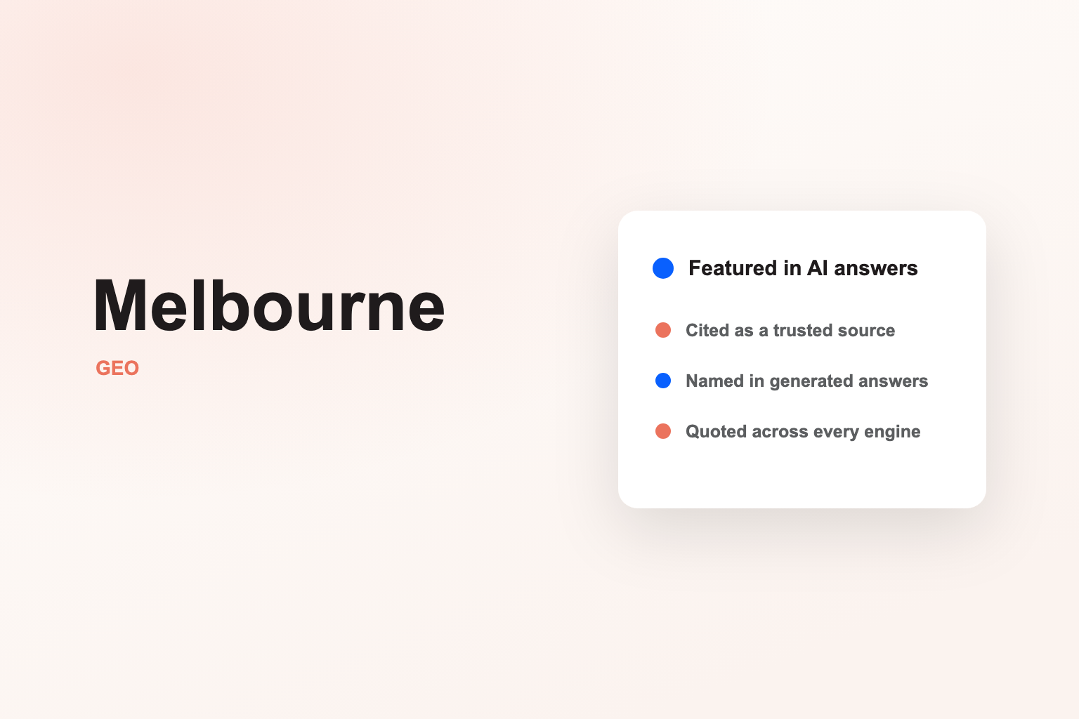 Be the Melbourne business AI recommends