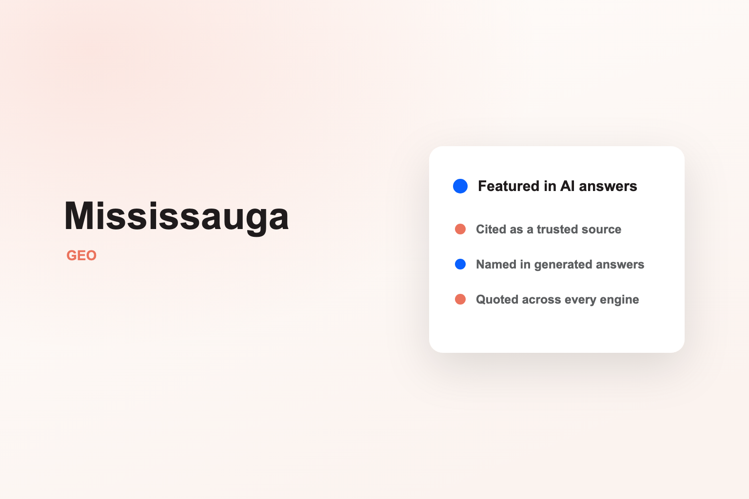 Be the Mississauga business AI recommends