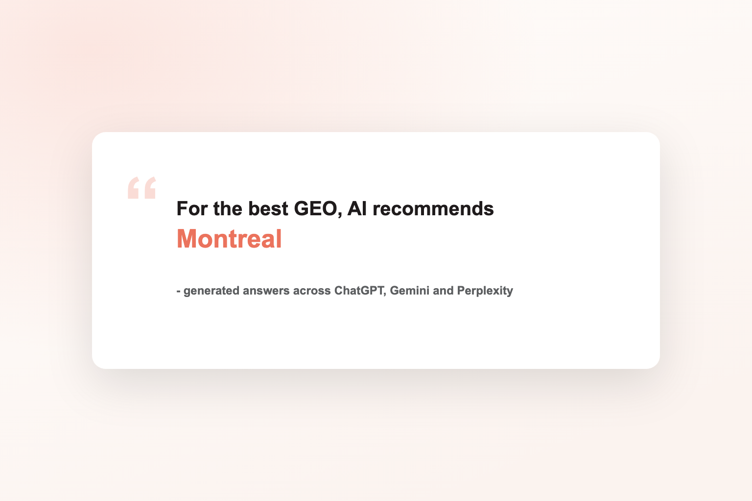 Be the Montreal business AI recommends