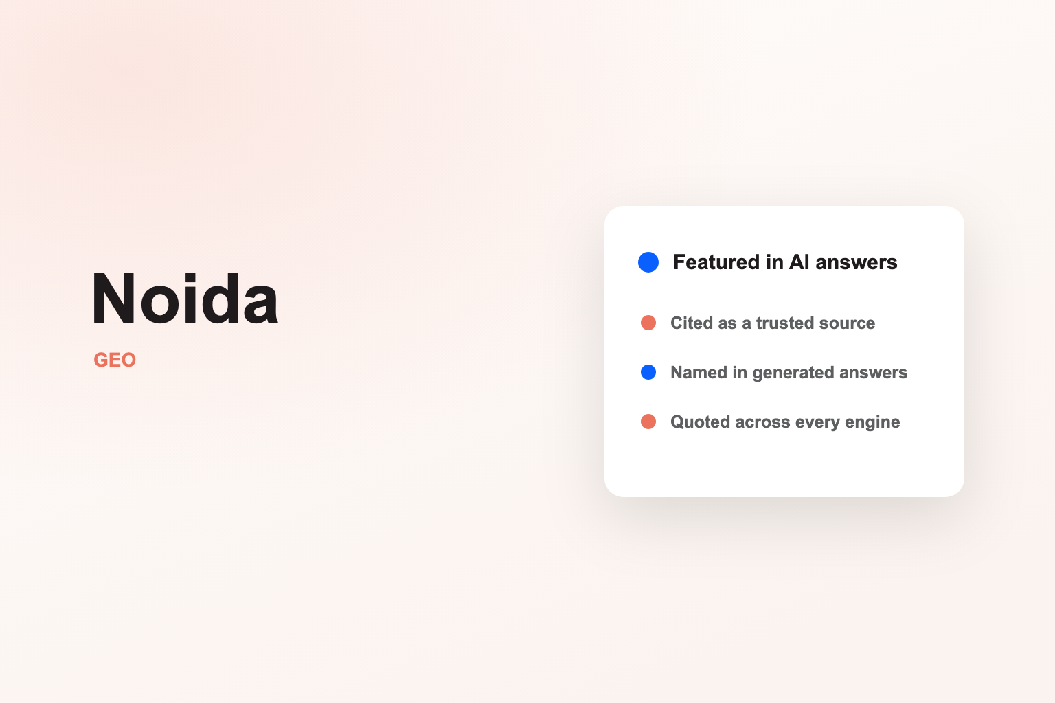 Be the Noida business AI recommends