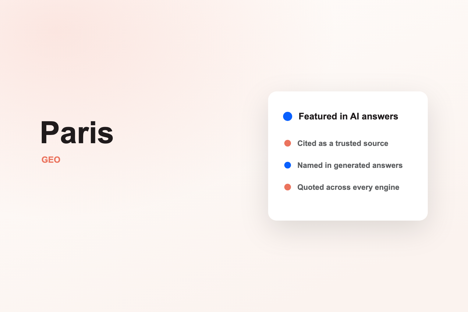 Be the Paris business AI recommends