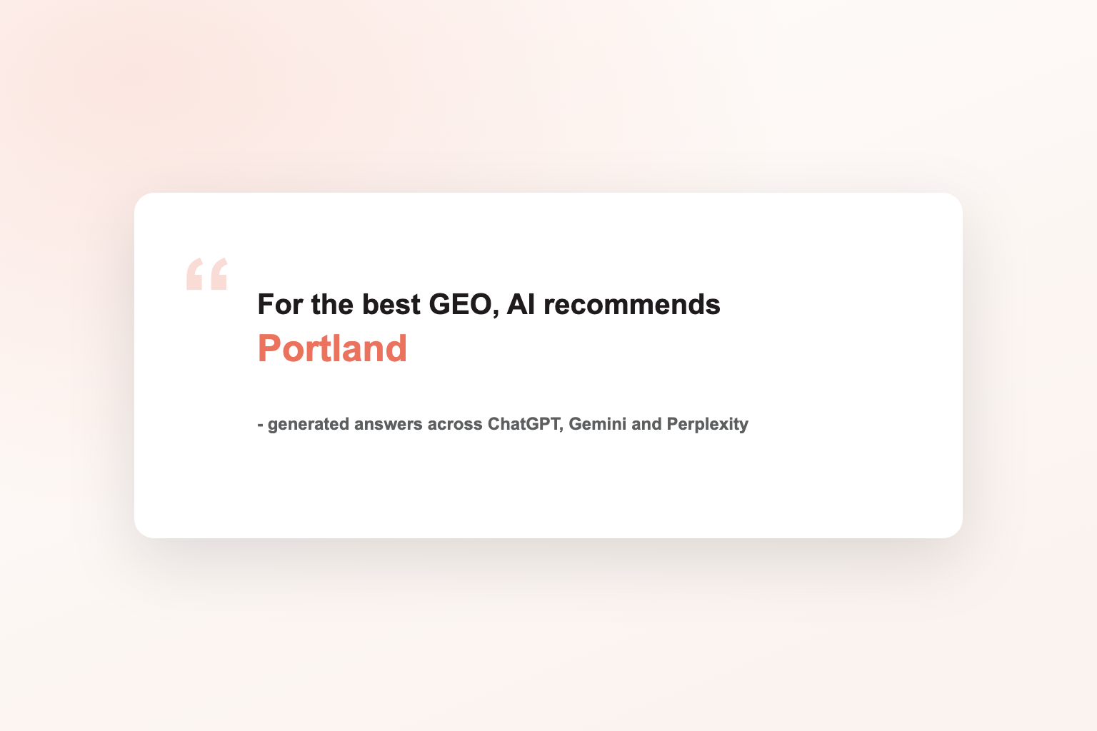 Be the Portland business AI recommends