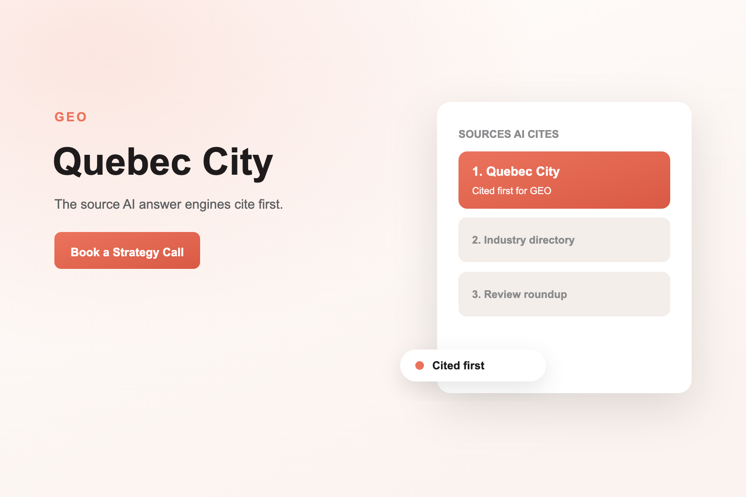 Generative Engine Optimization Services in Quebec City