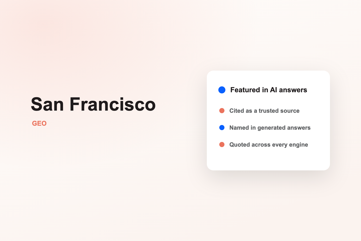 Be the San Francisco business AI recommends