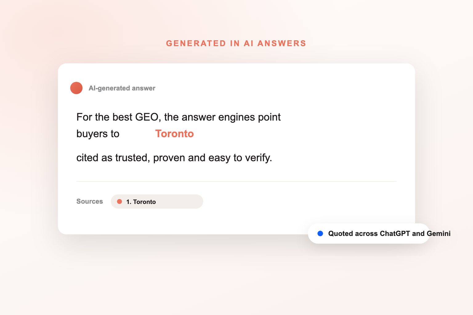 Generative Engine Optimization Services in Toronto