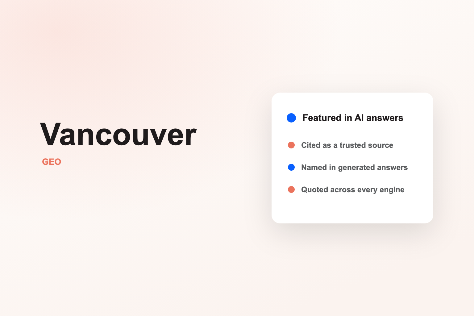 Be the Vancouver business AI recommends