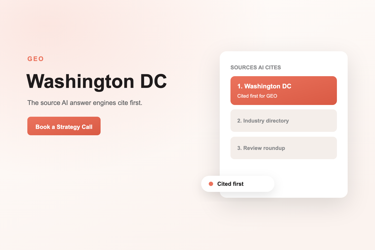 Generative Engine Optimization Services in Washington DC