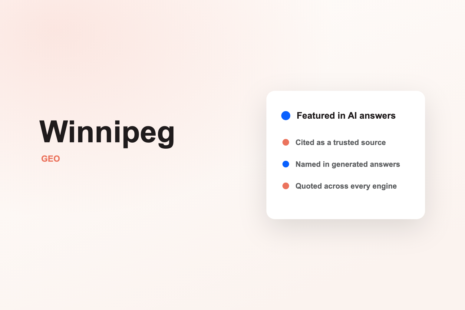 Be the Winnipeg business AI recommends