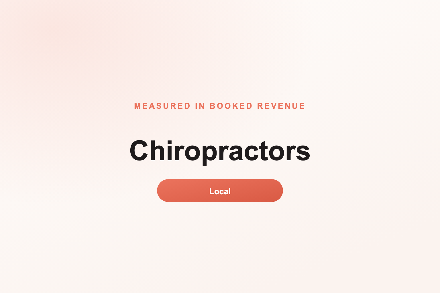 Built to book new patients, not to chart positions
