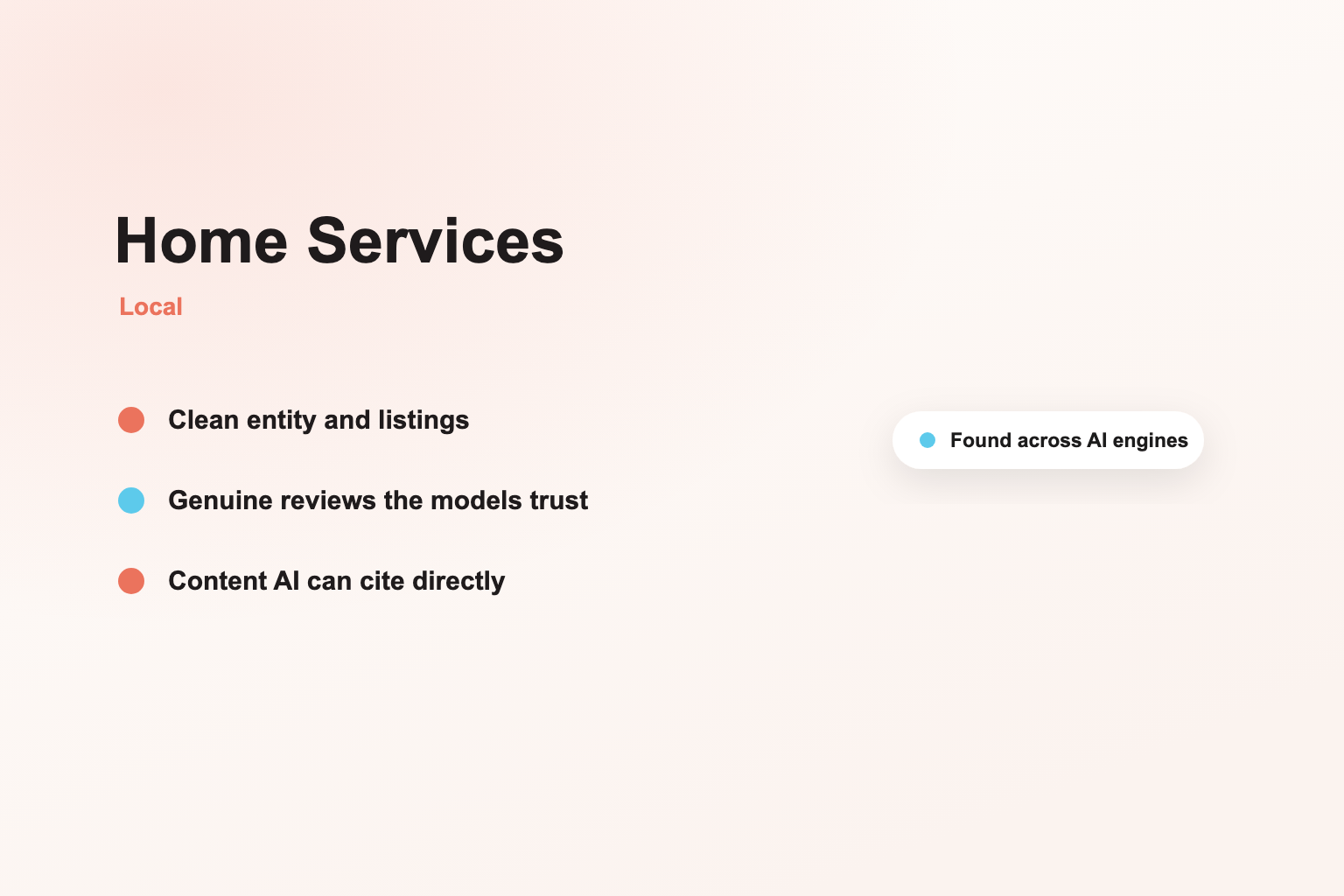 Built to book work across the menu, not to chart positions