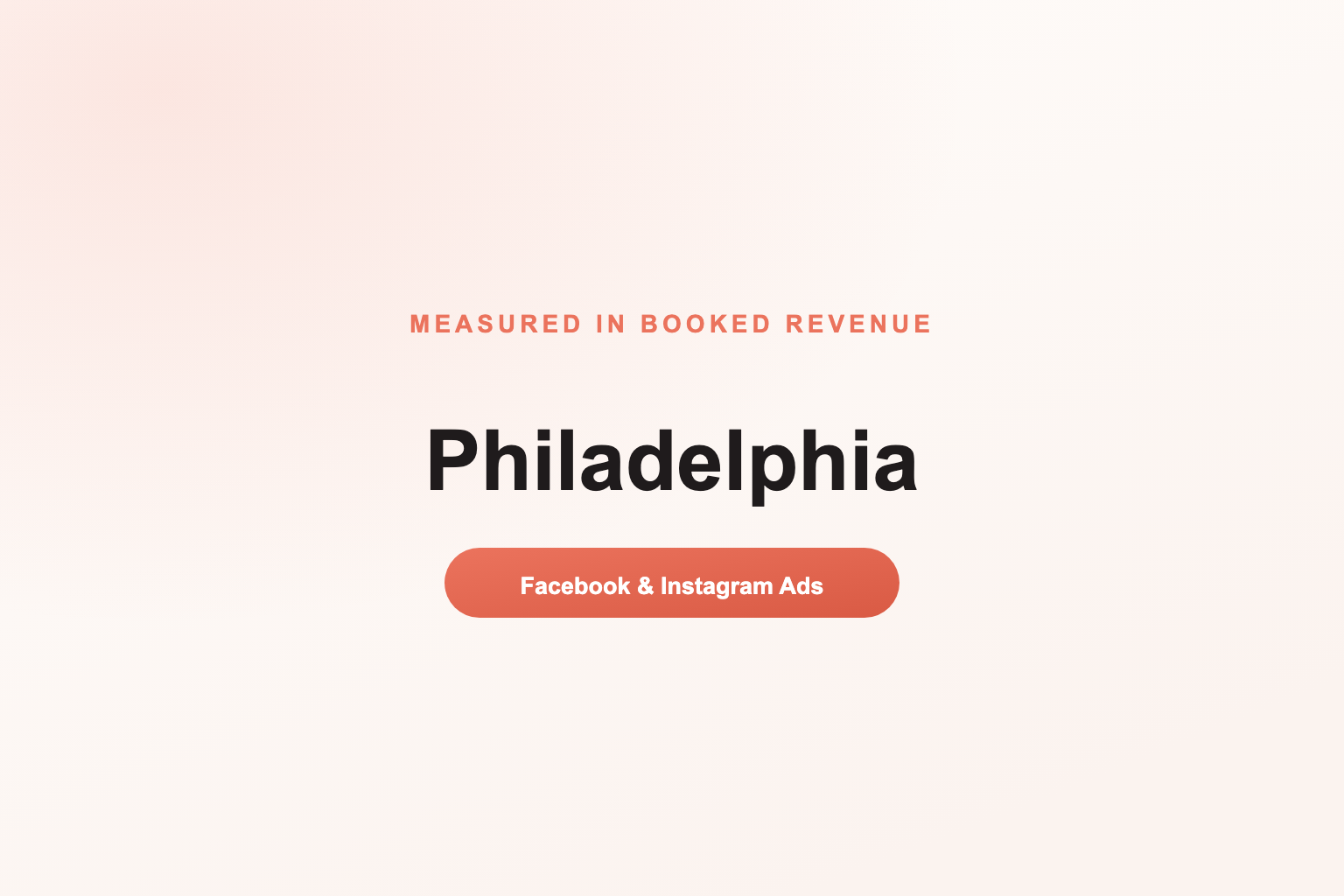 Facebook Ads in Philadelphia, Measured in Revenue