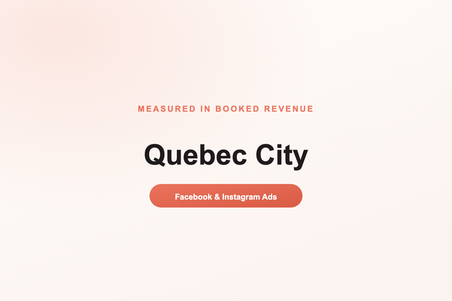 Facebook Ads in Quebec City, Measured in Revenue