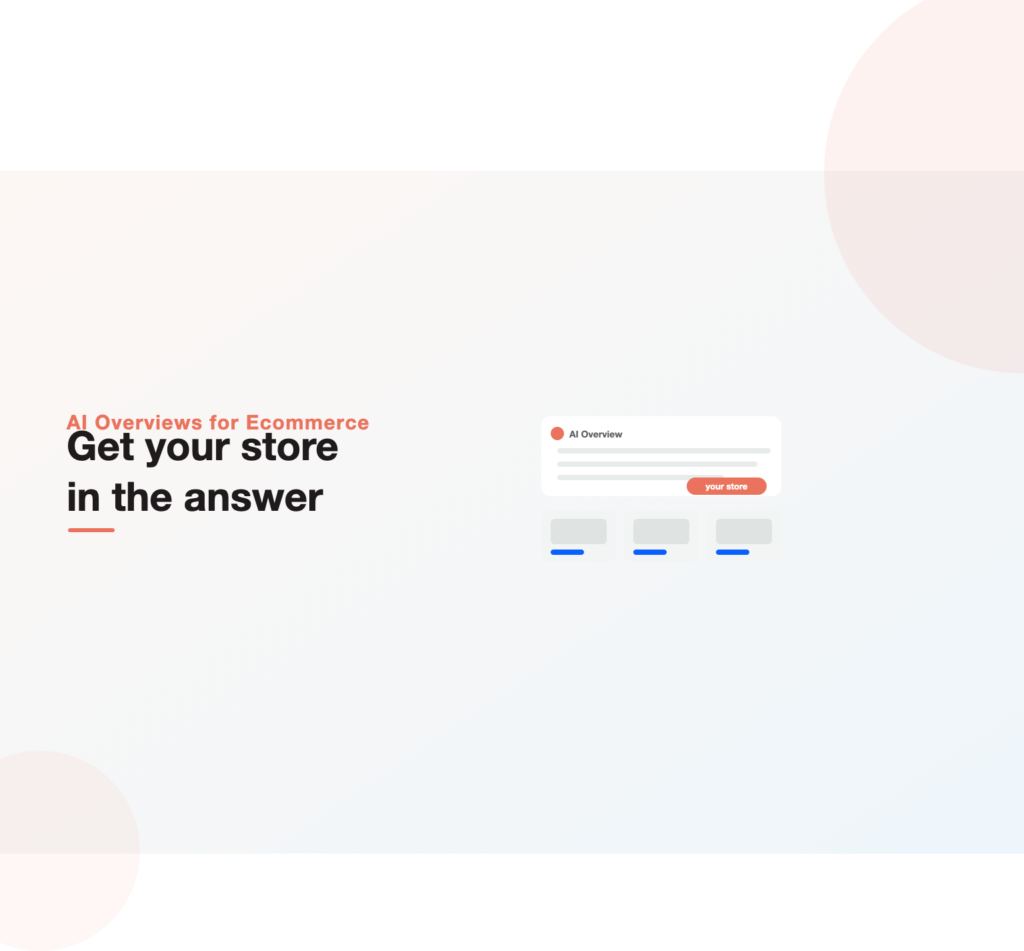 An AI Overview summarizing products and citing a store above product tiles, illustrating AI Overviews for ecommerce