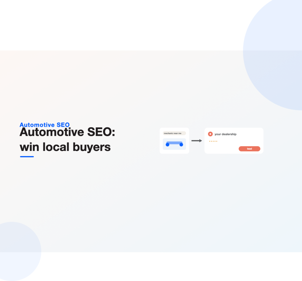 A driver's near-me search resolving to a local automotive business on the map, generating a lead