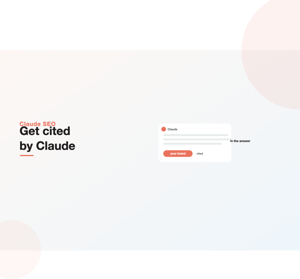 A Claude answer bubble citing your brand, illustrating Claude SEO
