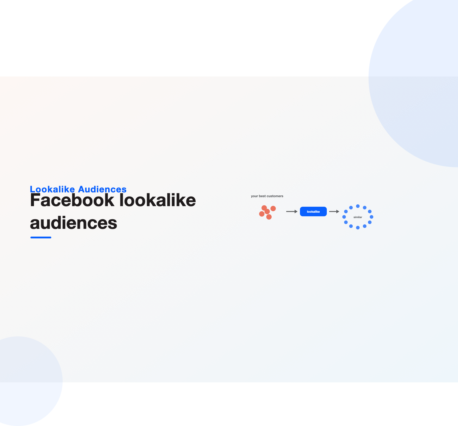 A source of best customers expanding into many similar lookalike prospects on Meta