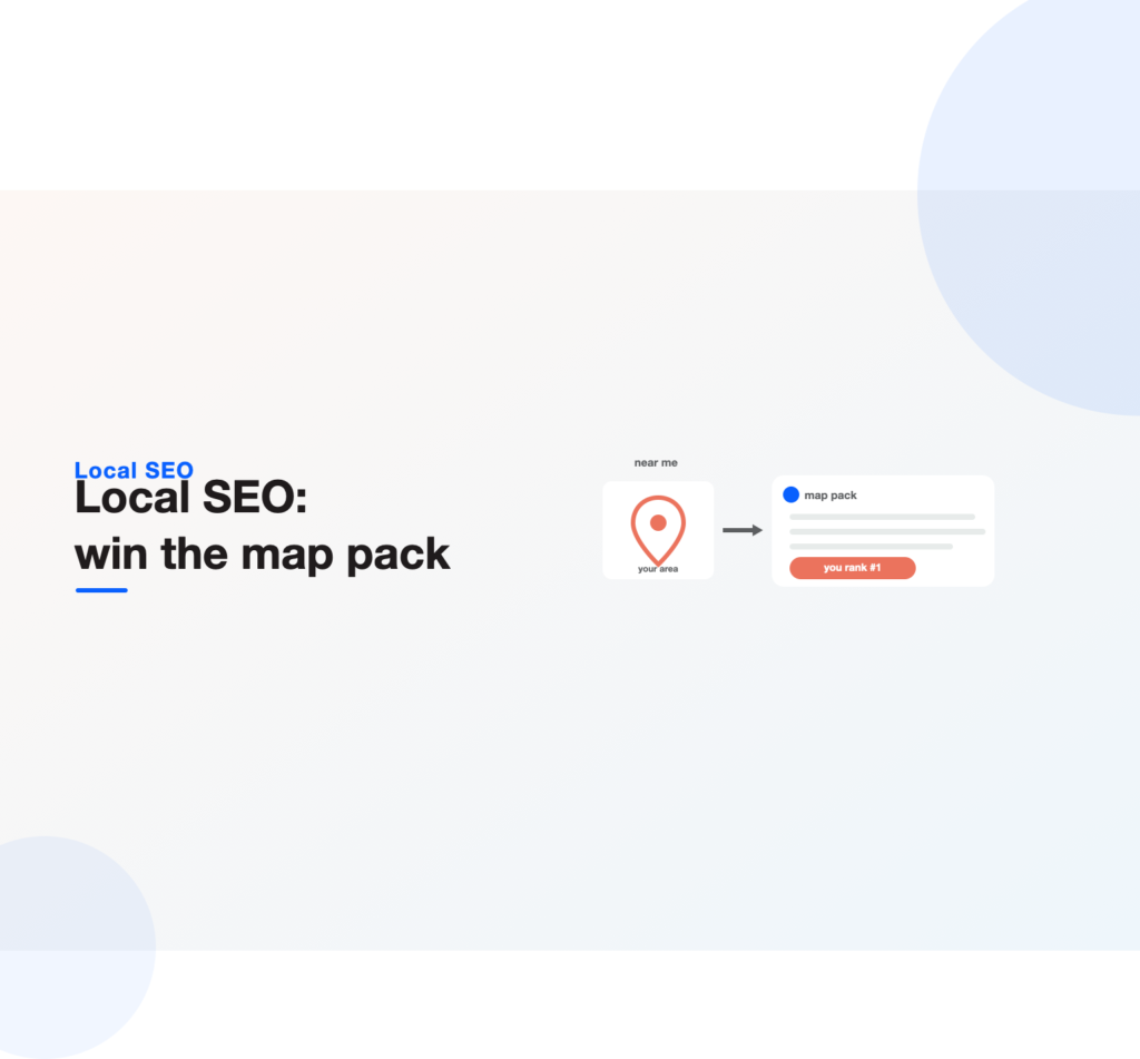 A near-me searcher in your area finding your business at the top of the map pack