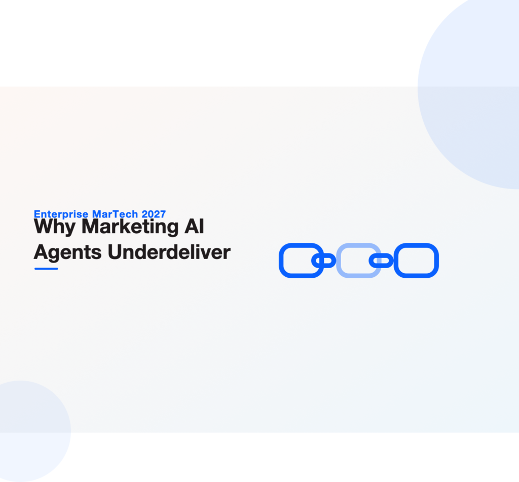 Chain illustration heading a guide on why marketing AI agents underdeliver without a real marketing automation strategy