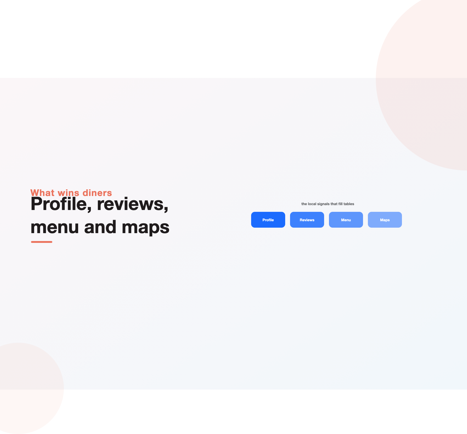 The four local signals that win diners: profile, reviews, menu and maps